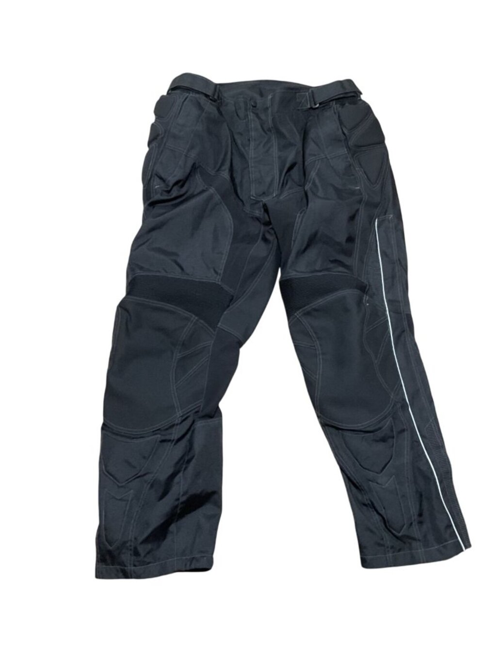 Tourmaster Mens Venture Motorcycle Pants Black Adjustable Waist Pockets 40-42
